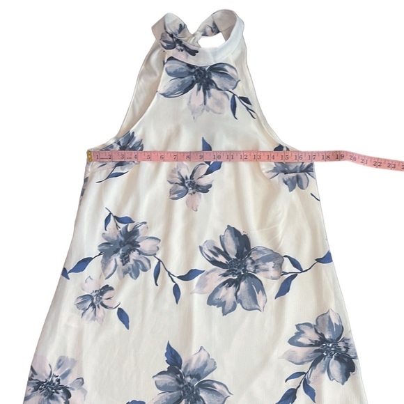 Lulu’s Darling Dearest White Floral Print Swing Halter Dress Women’s Small NWT - Picture 7 of 14